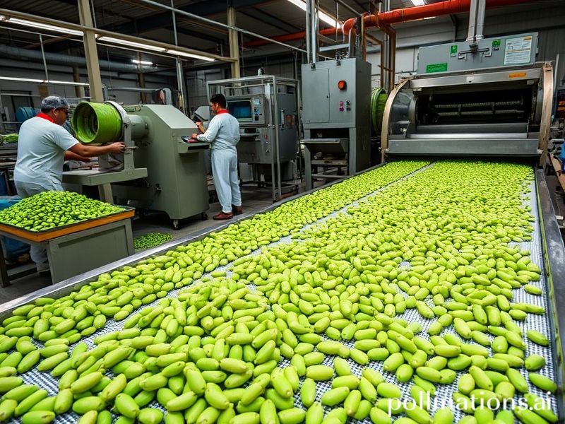 蚕豆原料处理现场