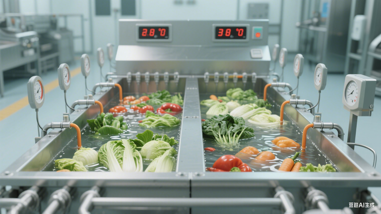 连续式蔬菜清洗漂烫流水线物料浪费规避策略​(图13)