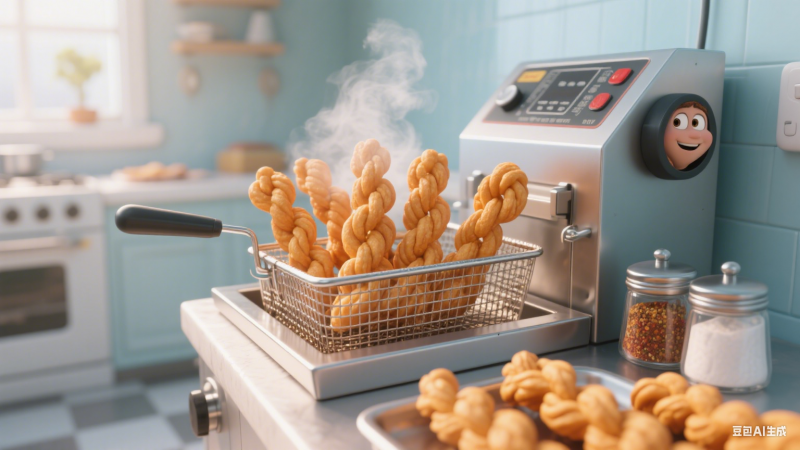 全自动小麻花油炸机：舌尖酥香的智能守护者，解锁麻花制作新乐趣！