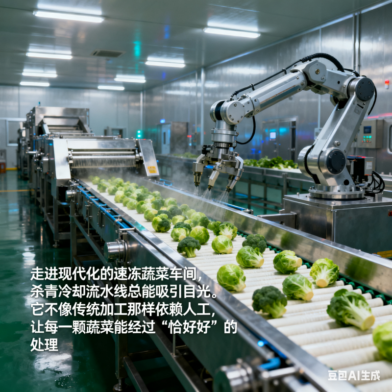 冰鲜守护记：速冻蔬菜背后的杀青冷却科技流水线