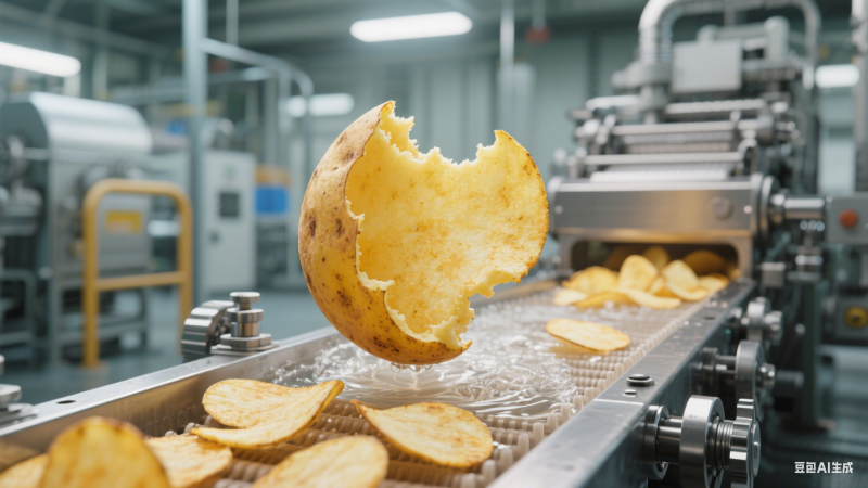 马铃薯片漂烫机生产线的工作原理
