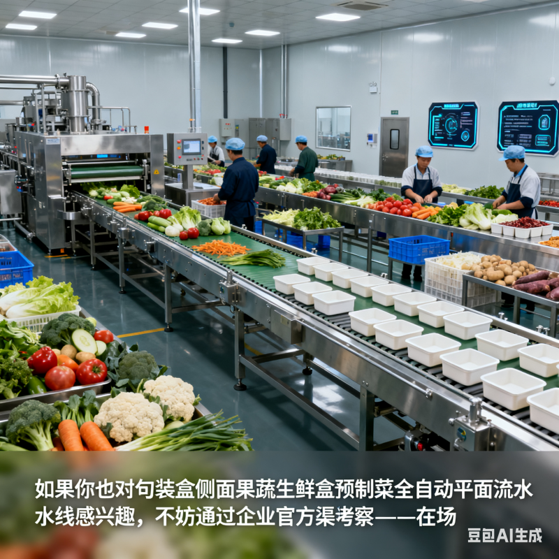 鲜盒智造零距离：包装盒侧面果蔬生鲜预制菜全自动平面流水线实地考察实录(图5)