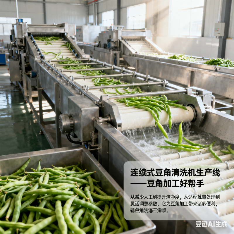 连续式豆角清洗机生产线，好用吗？(图5)