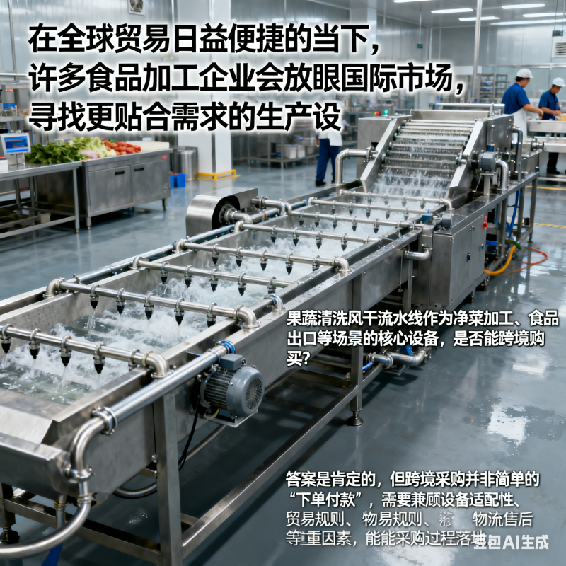 果蔬清洗风干流水线 能跨境购买吗？