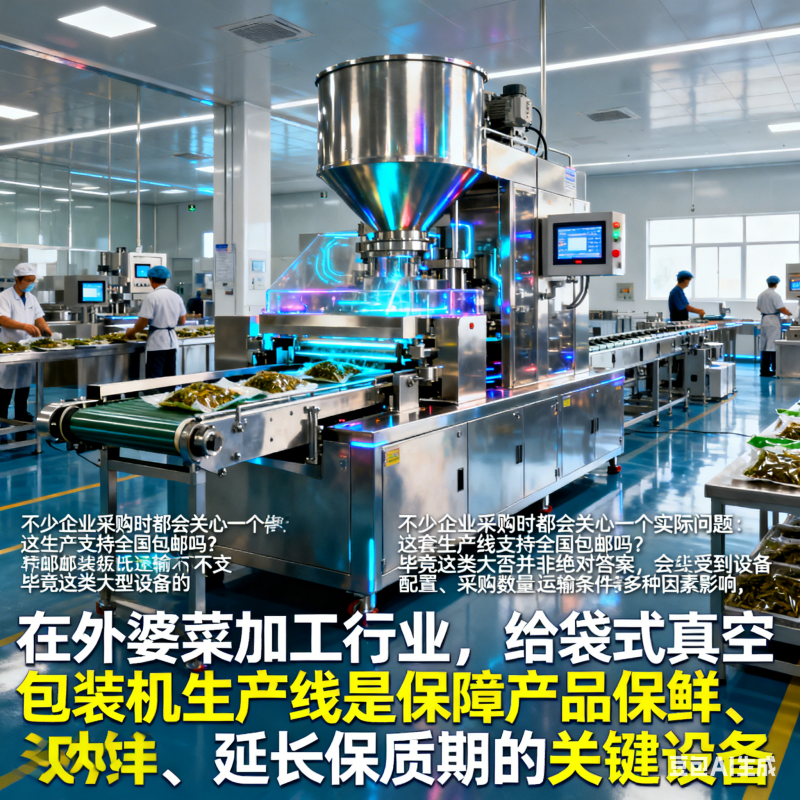 外婆菜给袋式真空包装机生产线，全国包邮吗？