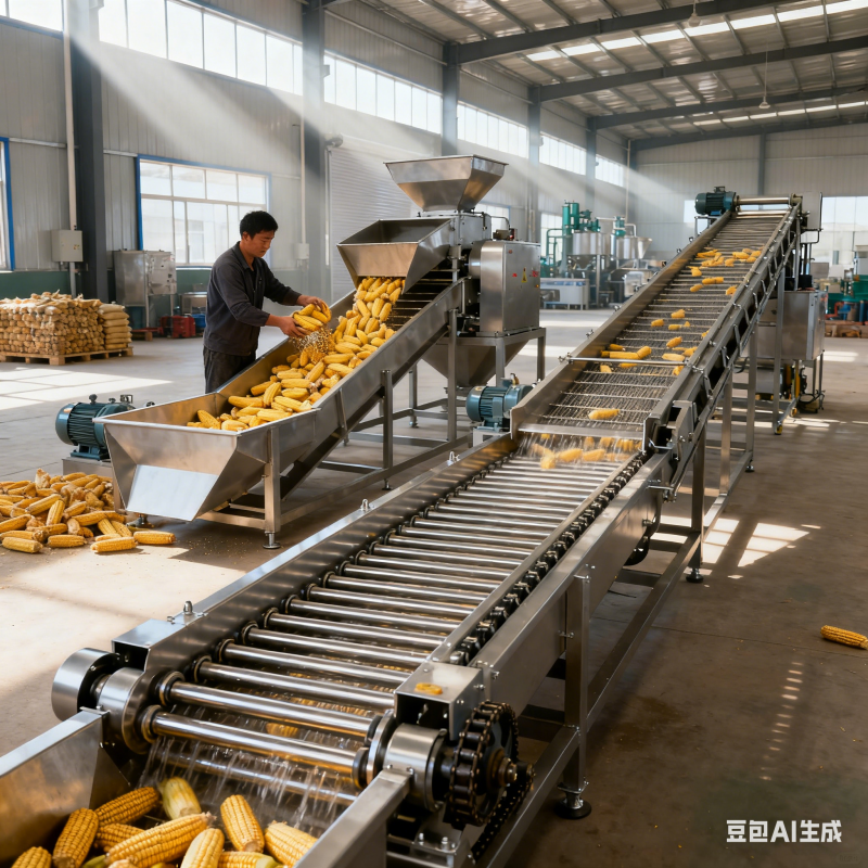 滚杠式玉米清洗生产线，有哪些特点？(图2)