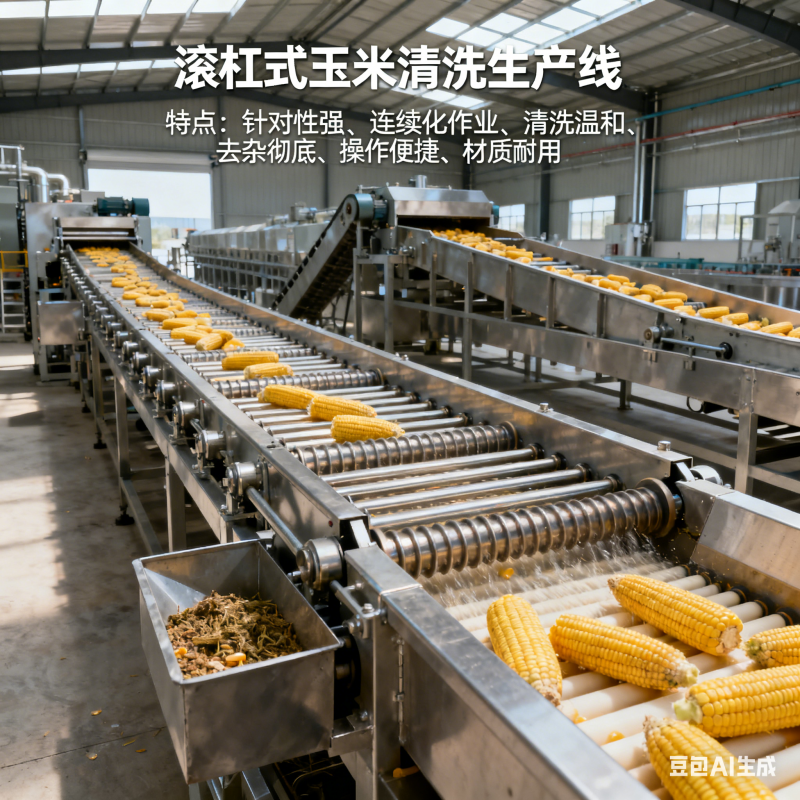 滚杠式玉米清洗生产线，有哪些特点？(图4)