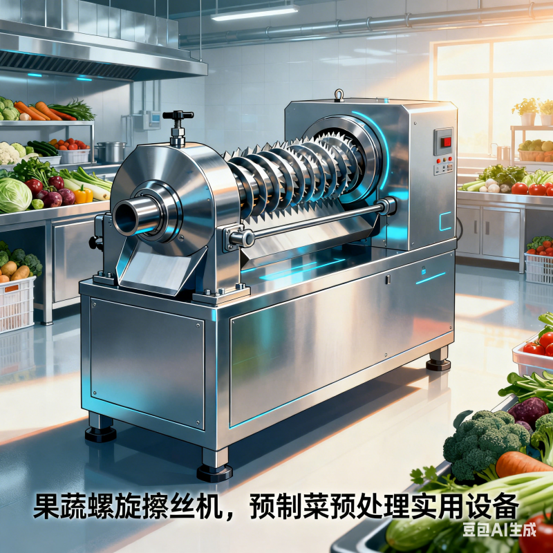 预制菜加工常用的果蔬螺旋擦丝机，原理是什么？(图5)