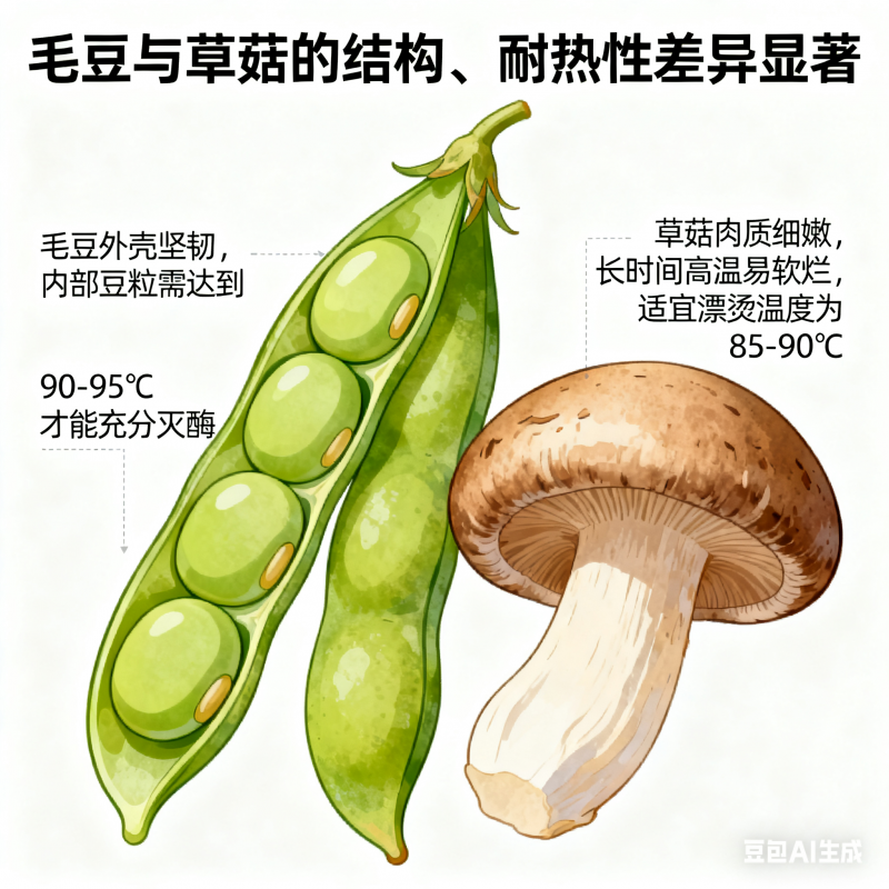 全自动毛豆草菇漂烫机生产线，如何满足预制菜加工需求？(图2)