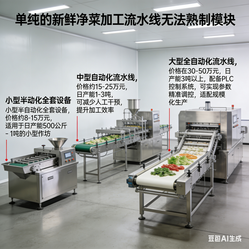 净菜加工有全套预制菜生产流水线吗？(图4)
