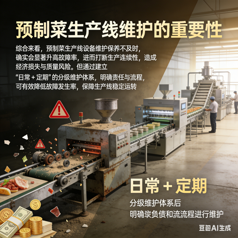 预制菜生产线设备维护保养不及时，会升高故障率并影响生产连续性吗？(图5)