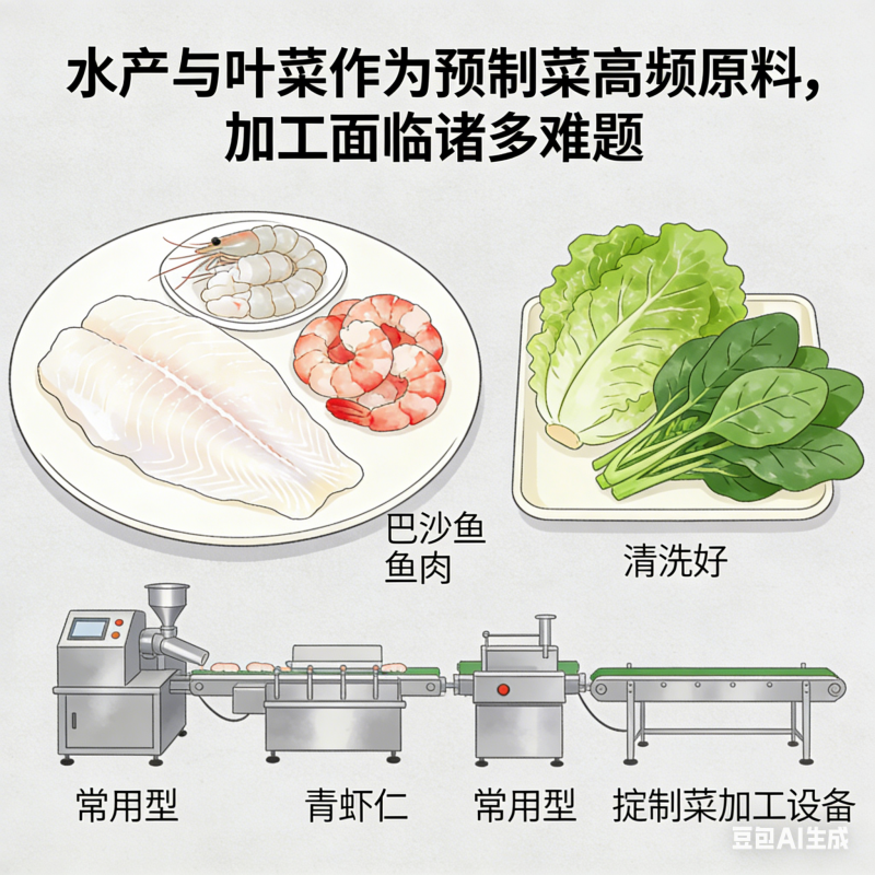 预制菜生产线设备细分不足，缺乏水产、叶菜专用设备会有影响吗？(图1)