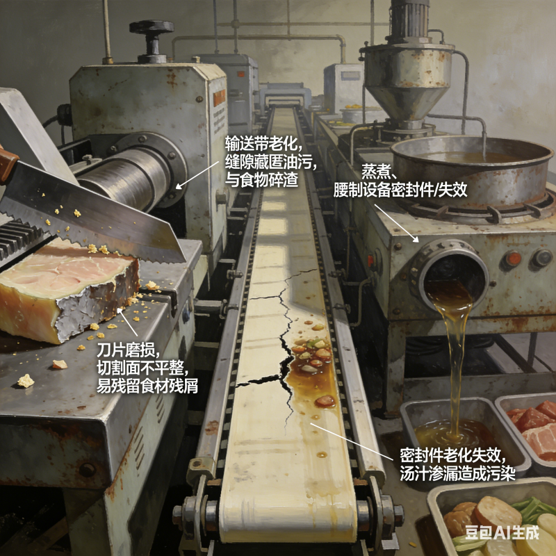 预制菜生产线设备老化 卫生不达标易引发交叉污染？(图2)