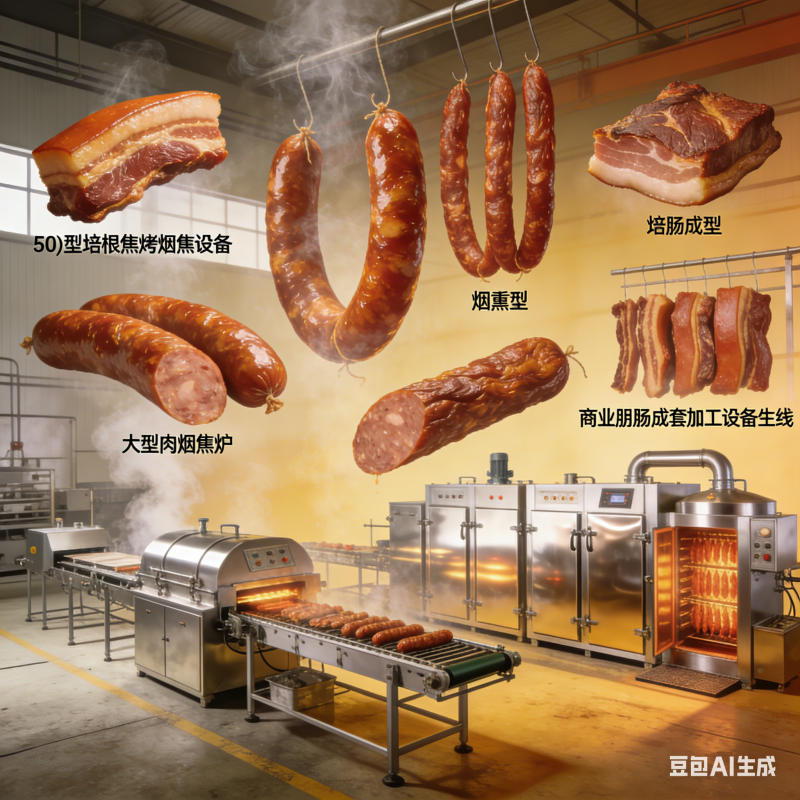 规模化加工培根、香肠与腊肉，成套烟熏设备及生产线适配吗？(图1)
