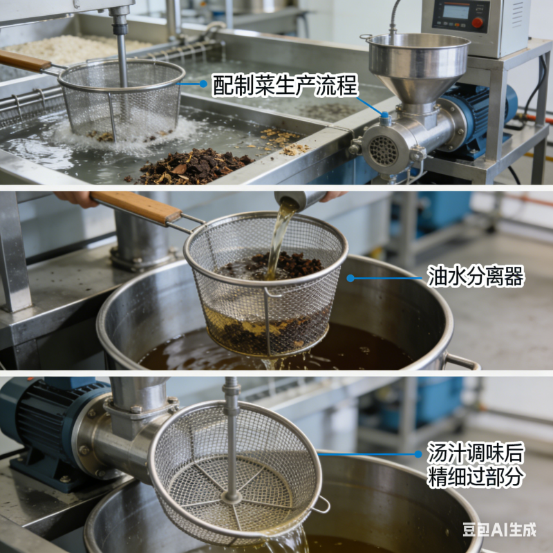 预制菜生产线滤网堵塞，过滤效果与设备运行如何维系？(图1)